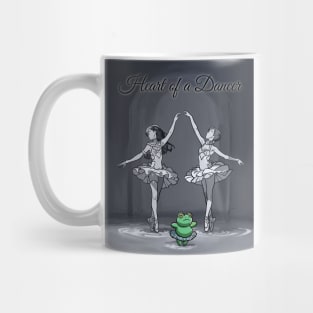 Heart of a Dancer - Frog Ballerina with Background Mug